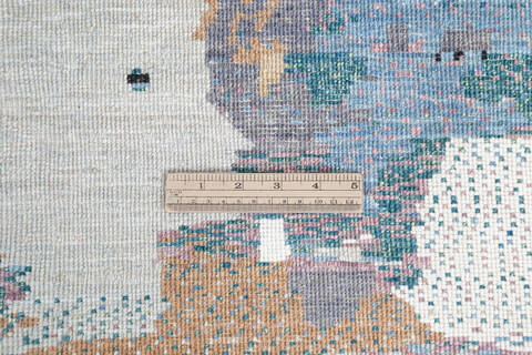 Modern Multicolor Hand Knotted 59 X 86  Area Rug 700-145497 Image 6