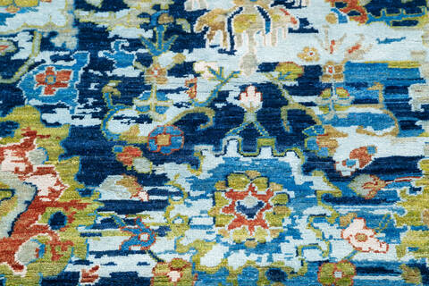 Modern Blue Hand Knotted 59 X 80  Area Rug 700-145502 Image 3
