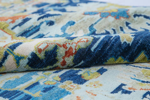 Modern Blue Hand Knotted 59 X 80  Area Rug 700-145502 Image 5