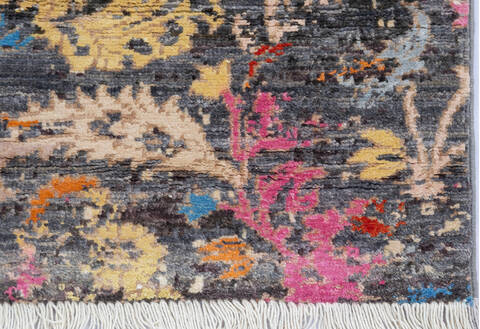 Modern Grey Hand Knotted 41 X 60  Area Rug 700-145505 Image 4