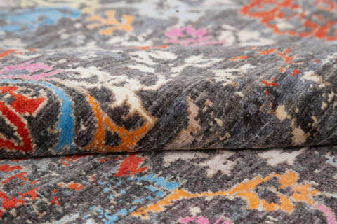 Modern Grey Hand Knotted 41 X 60  Area Rug 700-145505 Image 5
