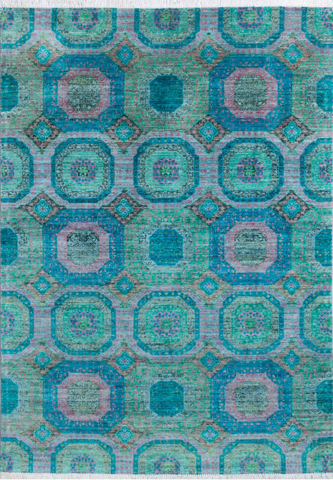 Chobi Green Hand Knotted 57 X 710  Area Rug 700-145508 Image 0