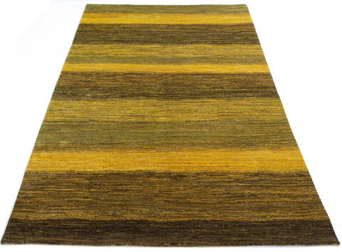 Gabbeh Yellow Hand Knotted 60 X 95  Area Rug 700-145510 Image 1