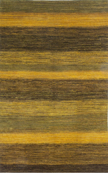 Gabbeh Yellow Hand Knotted 60 X 95  Area Rug 700-145510 Image 0