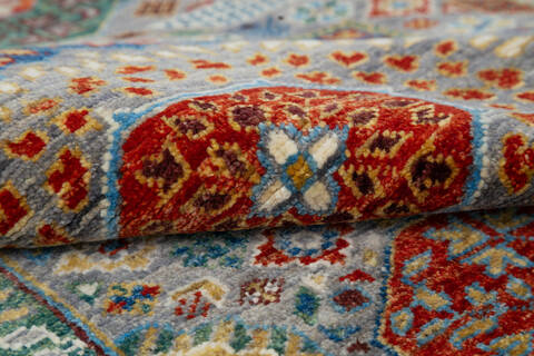 Chobi Grey Runner Hand Knotted 26 X 81  Area Rug 700-145514 Image 5