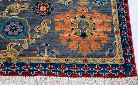 Chobi Grey Hand Knotted 40 X 60  Area Rug 700-145517 Image 4