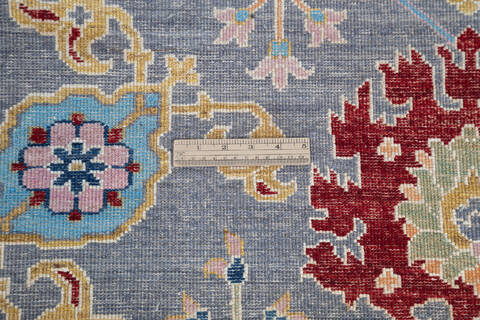 Chobi Grey Hand Knotted 40 X 60  Area Rug 700-145517 Image 6