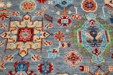 Chobi Grey Hand Knotted 40 X 61  Area Rug 700-145518 Image 3