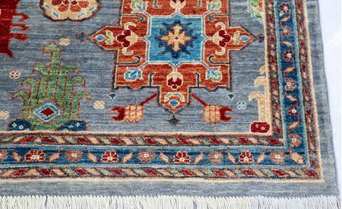 Chobi Grey Hand Knotted 40 X 61  Area Rug 700-145518 Image 4