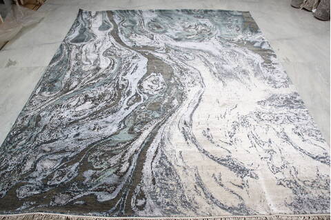 Jaipur Grey Hand Knotted 80 X 100  Area Rug 905-145535 Image 1
