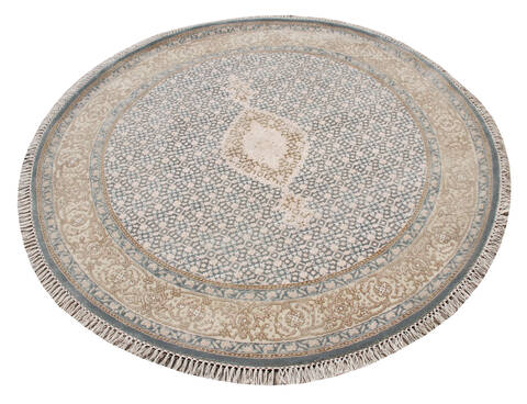 Mahi Blue Round Hand Knotted 62 X 62  Area Rug 902-145540 Image 2