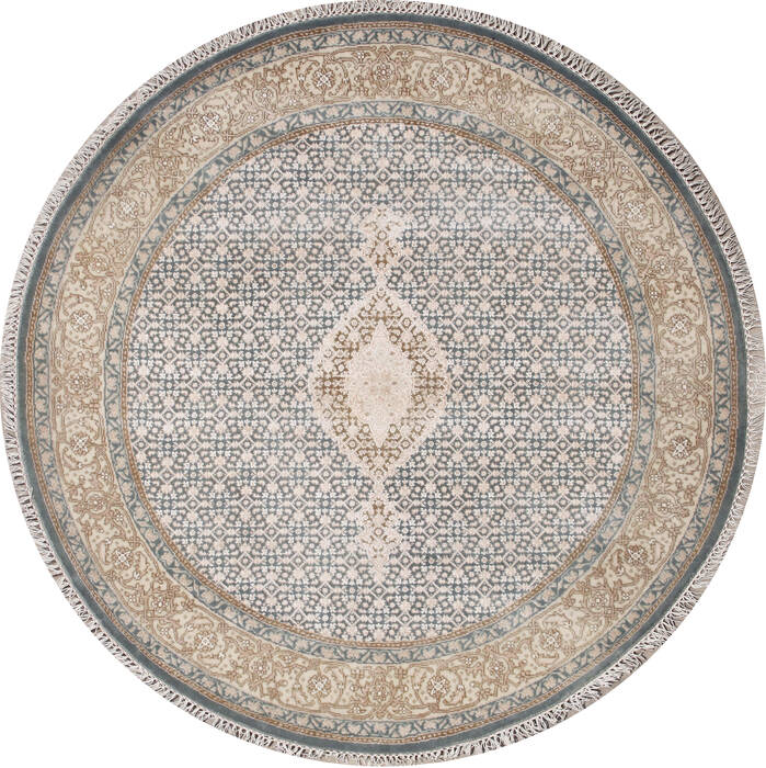 Mahi Blue Round Hand Knotted 62 X 62  Area Rug 902-145540 Image 0