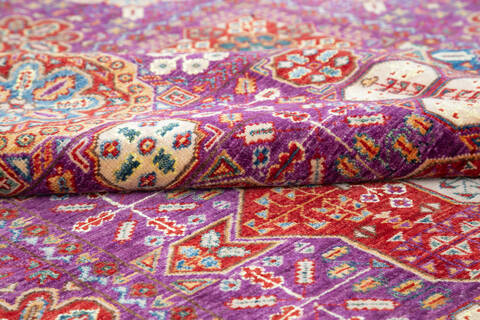 Chobi Purple Hand Knotted 56 X 80  Area Rug 700-145555 Image 5