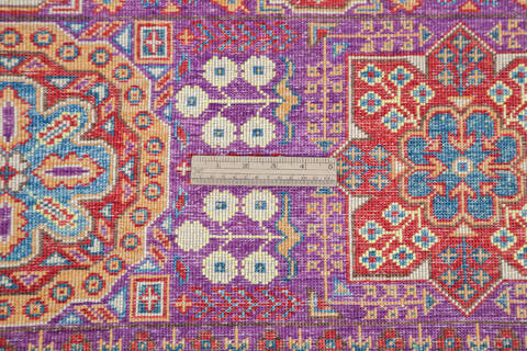Chobi Purple Hand Knotted 56 X 80  Area Rug 700-145555 Image 6