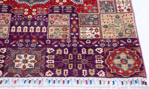 Chobi Purple Hand Knotted 41 X 59  Area Rug 700-145557 Image 4