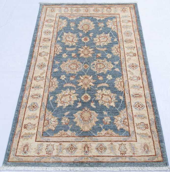 Chobi Blue Hand Knotted 29 X 47  Area Rug 700-145559 Image 1
