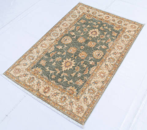 Chobi Green Hand Knotted 29 X 41  Area Rug 700-145561 Image 2