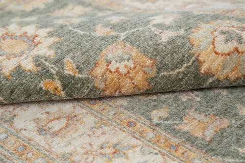 Chobi Green Hand Knotted 29 X 41  Area Rug 700-145561 Image 5