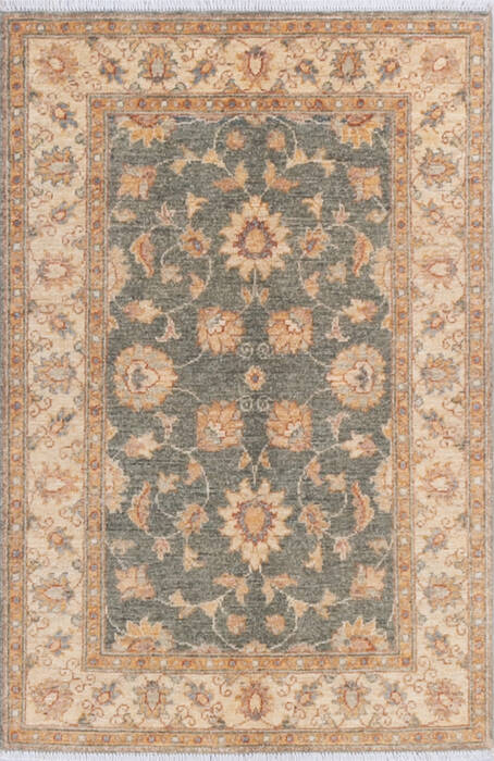 Chobi Green Hand Knotted 29 X 41  Area Rug 700-145561 Image 0