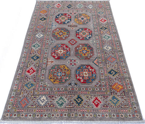 Chobi Grey Hand Knotted 310 X 62  Area Rug 700-145588 Image 1
