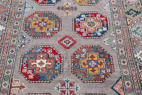 Chobi Grey Hand Knotted 310 X 62  Area Rug 700-145588 Image 3