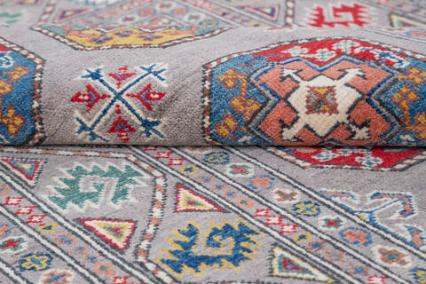 Chobi Grey Hand Knotted 310 X 62  Area Rug 700-145588 Image 5
