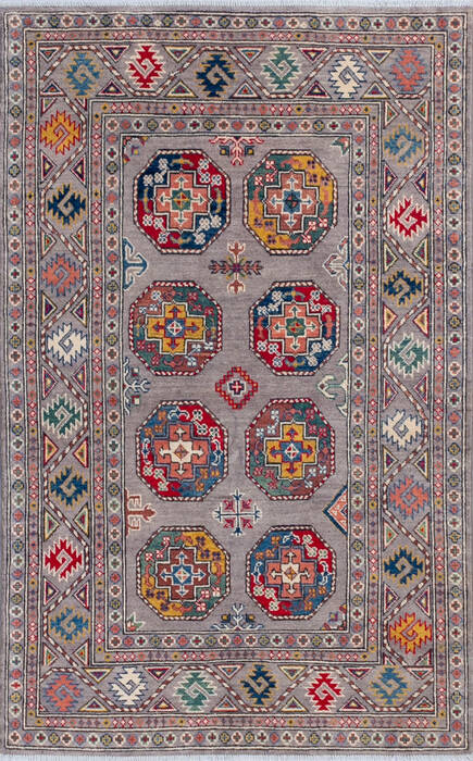 Chobi Grey Hand Knotted 310 X 62  Area Rug 700-145588 Image 0