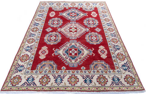 Kazak Red Hand Knotted 50 X 67  Area Rug 700-145599 Image 1