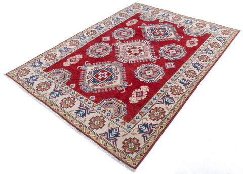 Kazak Red Hand Knotted 50 X 67  Area Rug 700-145599 Image 2