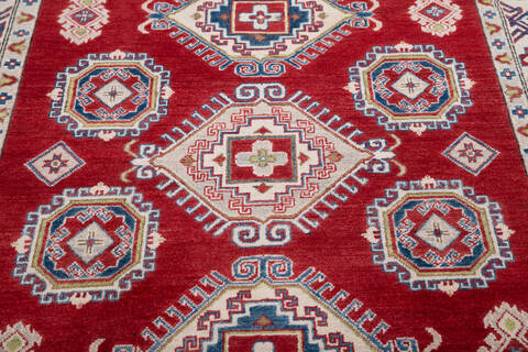 Kazak Red Hand Knotted 50 X 67  Area Rug 700-145599 Image 3