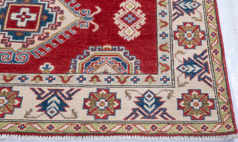 Kazak Red Hand Knotted 50 X 67  Area Rug 700-145599 Image 4