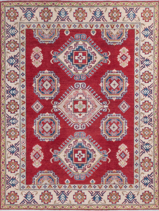 Kazak Red Hand Knotted 50 X 67  Area Rug 700-145599 Image 0