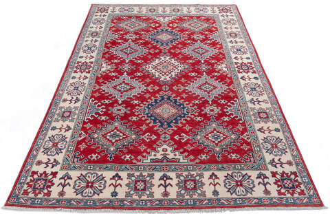 Kazak Red Hand Knotted 66 X 911  Area Rug 700-145610 Image 1