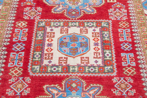 Kazak Red Hand Knotted 50 X 65  Area Rug 700-145618 Image 3