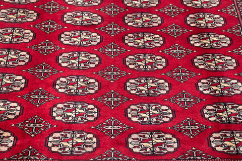 Bokhara Red Hand Knotted 69 X 911  Area Rug 700-145657 Image 3