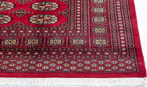 Bokhara Red Hand Knotted 69 X 911  Area Rug 700-145657 Image 4
