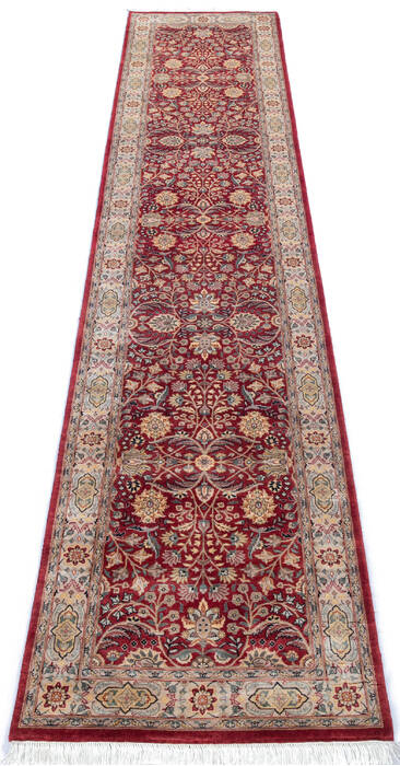 Pak-Persian Red Runner Hand Knotted 27 X 126  Area Rug 700-145697 Image 1