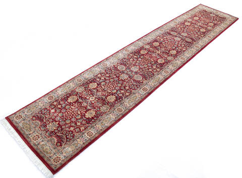 Pak-Persian Red Runner Hand Knotted 27 X 126  Area Rug 700-145697 Image 2
