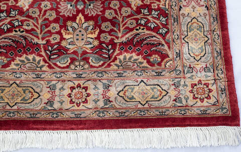 Pak-Persian Red Runner Hand Knotted 27 X 126  Area Rug 700-145697 Image 4