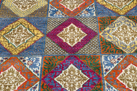 Chobi Multicolor Hand Knotted 80 X 102  Area Rug 700-145744 Image 3