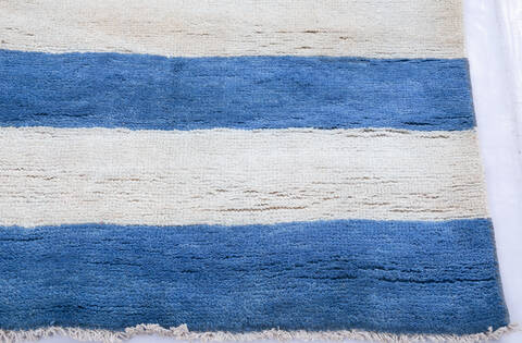 Moroccan Blue Hand Knotted 53 X 86  Area Rug 700-145754 Image 4