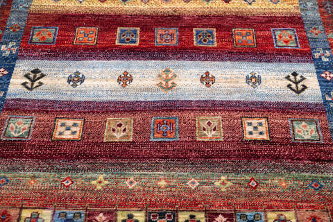 Chobi Red Hand Knotted 59 X 80  Area Rug 700-145896 Image 3