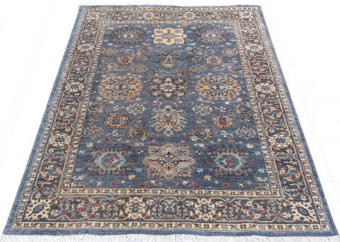 Chobi Grey Hand Knotted 410 X 67  Area Rug 700-145959 Image 1