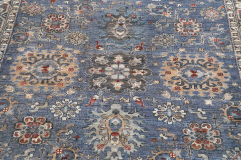 Chobi Grey Hand Knotted 410 X 67  Area Rug 700-145959 Image 3