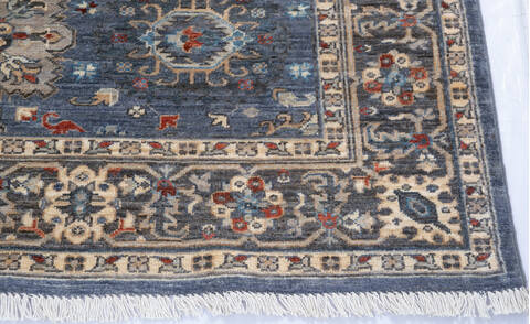 Chobi Grey Hand Knotted 410 X 67  Area Rug 700-145959 Image 4
