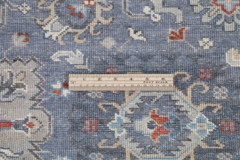 Chobi Grey Hand Knotted 410 X 67  Area Rug 700-145959 Image 6