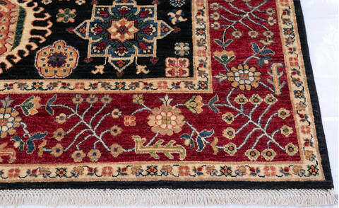 Chobi Black Hand Knotted 68 X 98  Area Rug 700-145967 Image 4