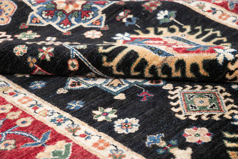 Chobi Black Hand Knotted 68 X 98  Area Rug 700-145967 Image 5