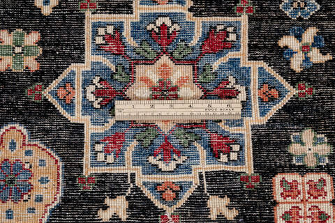 Chobi Black Hand Knotted 68 X 98  Area Rug 700-145967 Image 6