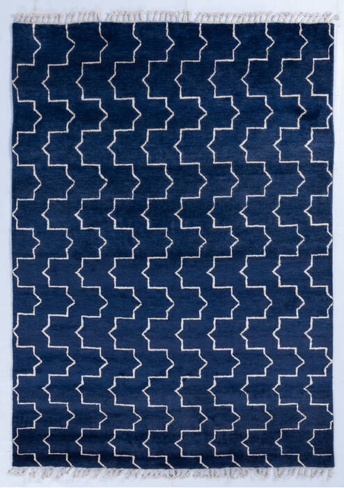 Pak-Persian Blue Hand Knotted 57 X 79  Area Rug 700-145984 Image 0